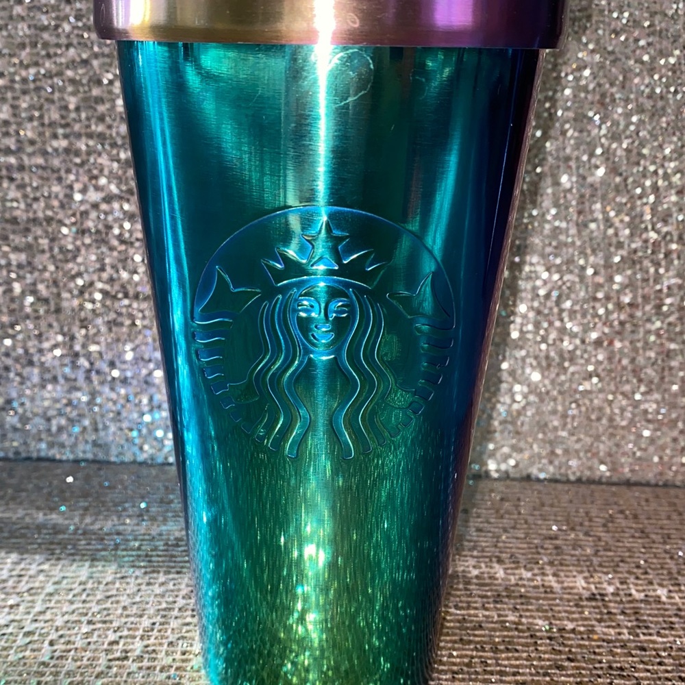 Medium-Sized Holographic Starbucks Metallic Cup